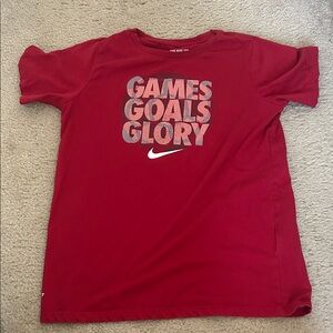 Nike Red Graphic Tee - Games Goals Glory